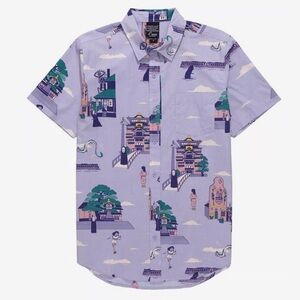 Spirited Away Our Universe Mens M Kaonashi Button Up Polo Studio Ghibli New Tag